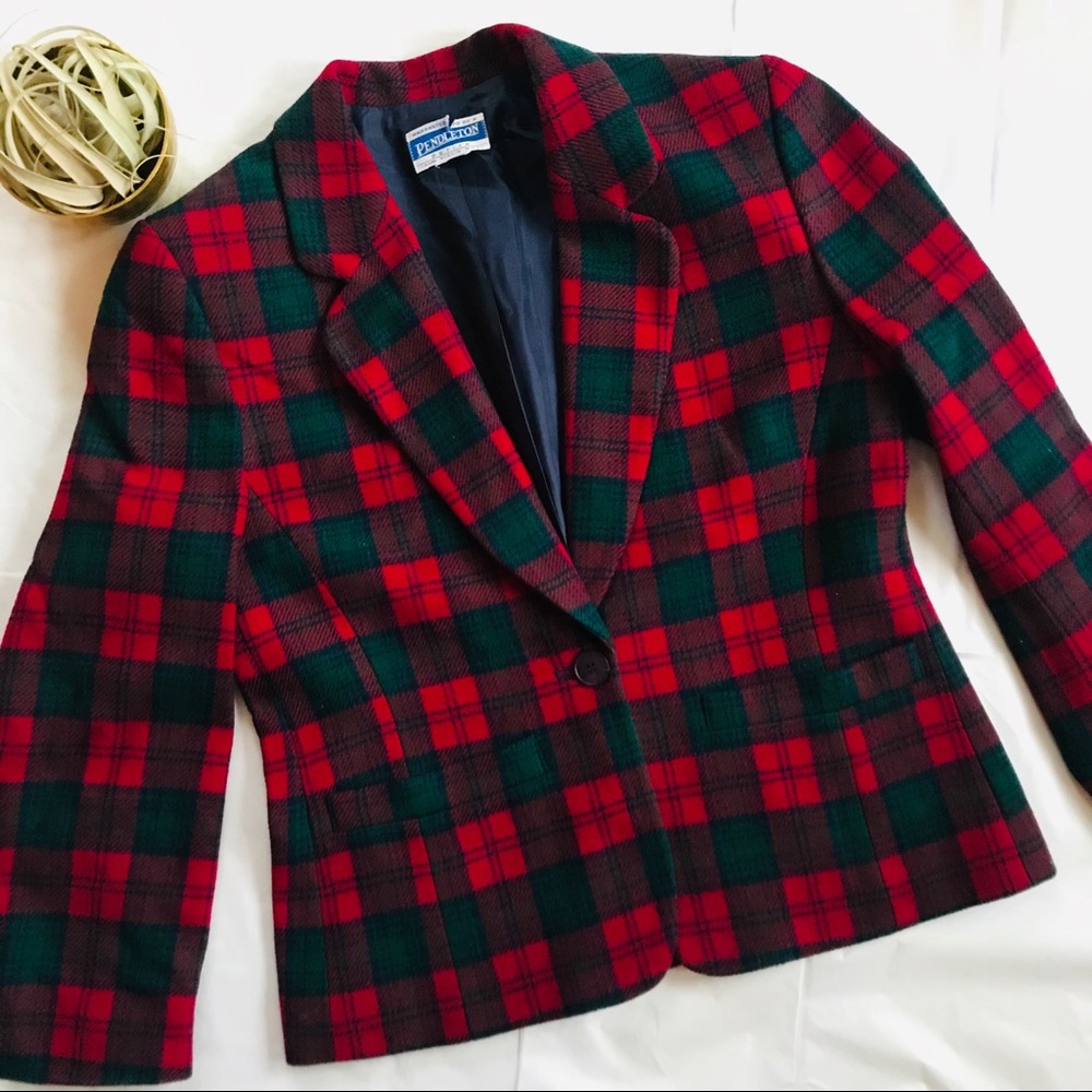 Pendleton Wool Plaid Blazer